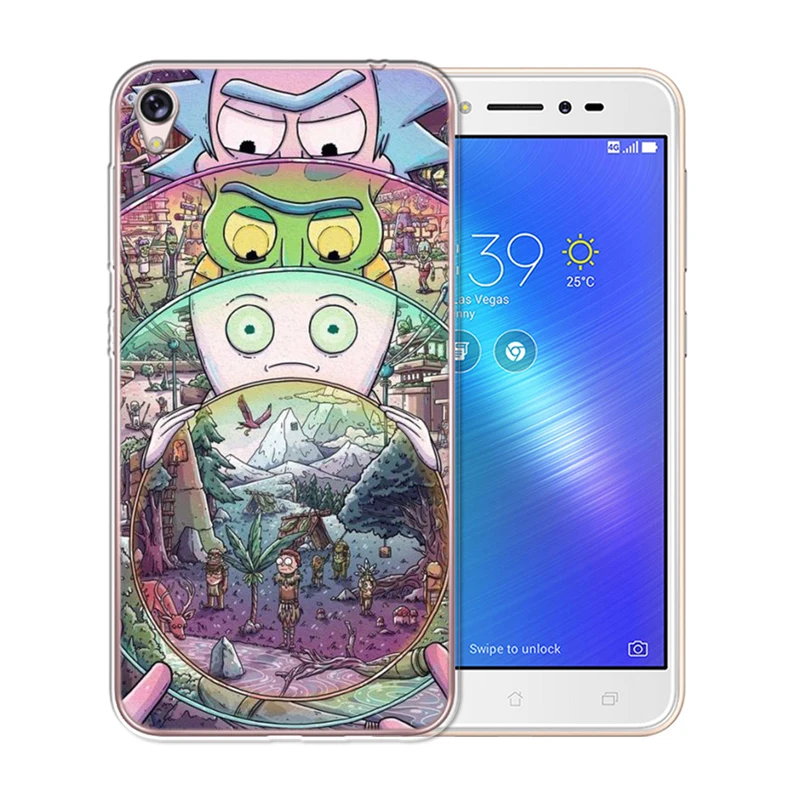 Phone Case Cover For Asus Zenfone Live ZB501KL Max 3 4 Pro M1 ZB602KL ZC520KL ZC520TL Soft TPU Silicone Luxury Rick And Morty |