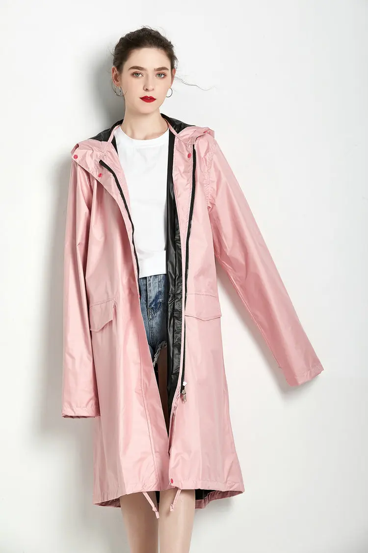 WINSTBROK длинные дождевики для женщин водонепроницаемый дождевик улицы путешествия