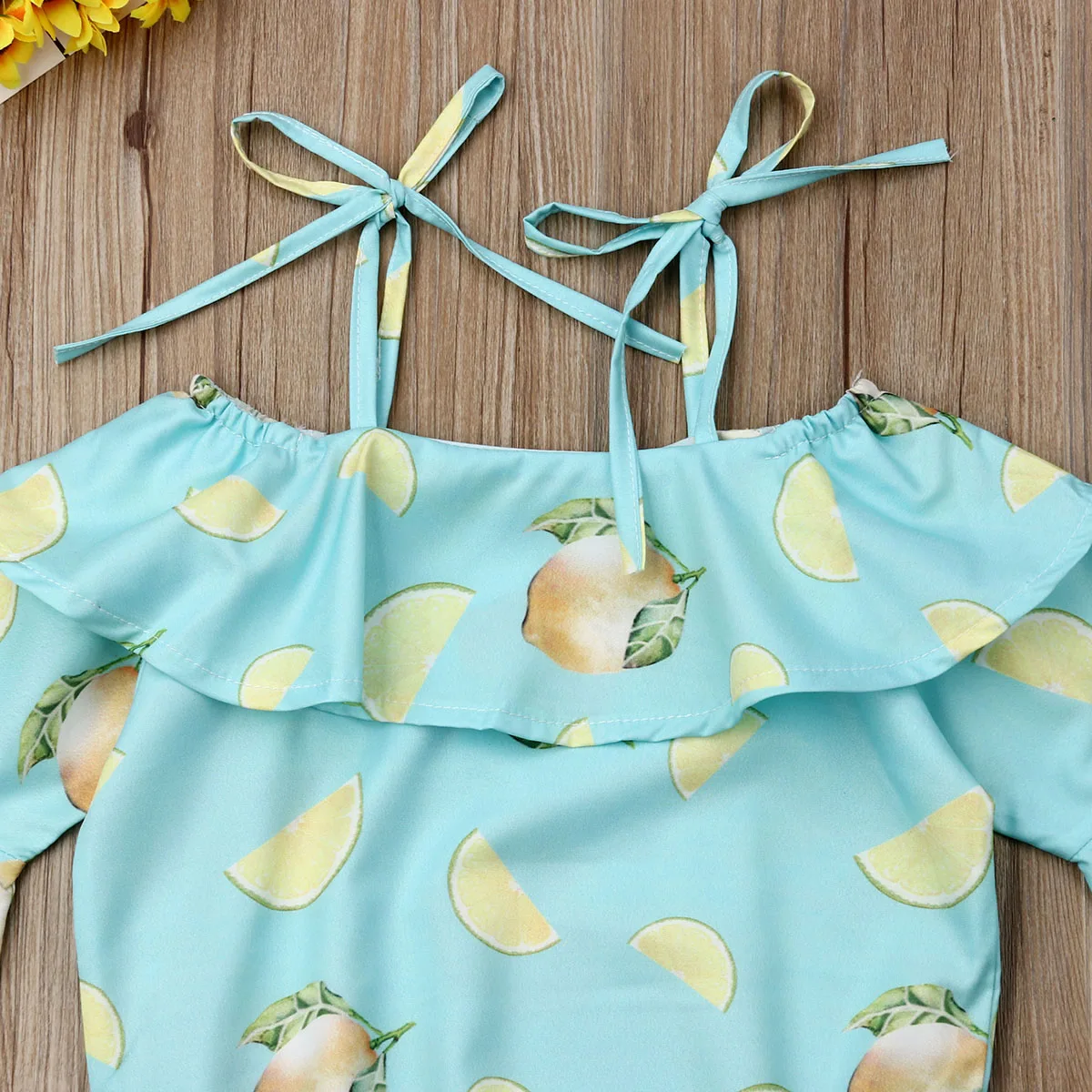 2019 Детская летняя одежда для новорожденных девочек боди с открытыми плечами