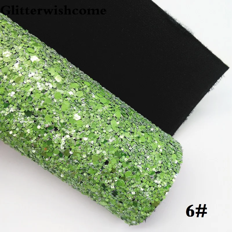 6 Glitterwishcome 21X29 см A4 размеры синтетическая кожа, с эффектом блестящей кожи Ткань Винил для Луки, GM043A - Цвет: 6