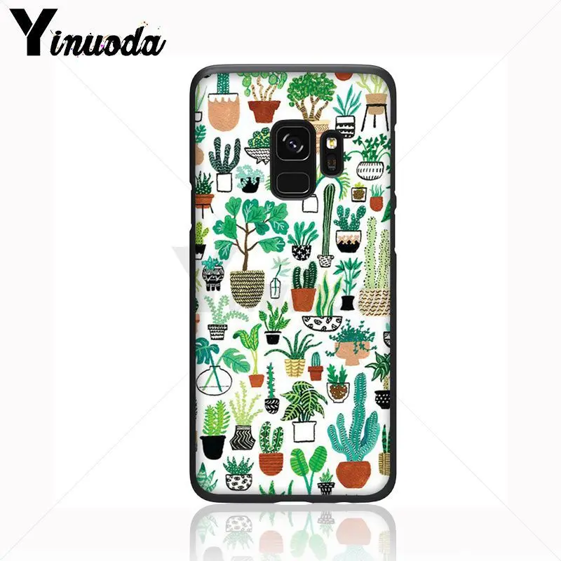 Роскошный чехол для телефона Yinuoda green cactus plant уникальный дизайн чехлы Samsung Galaxy s9 s8