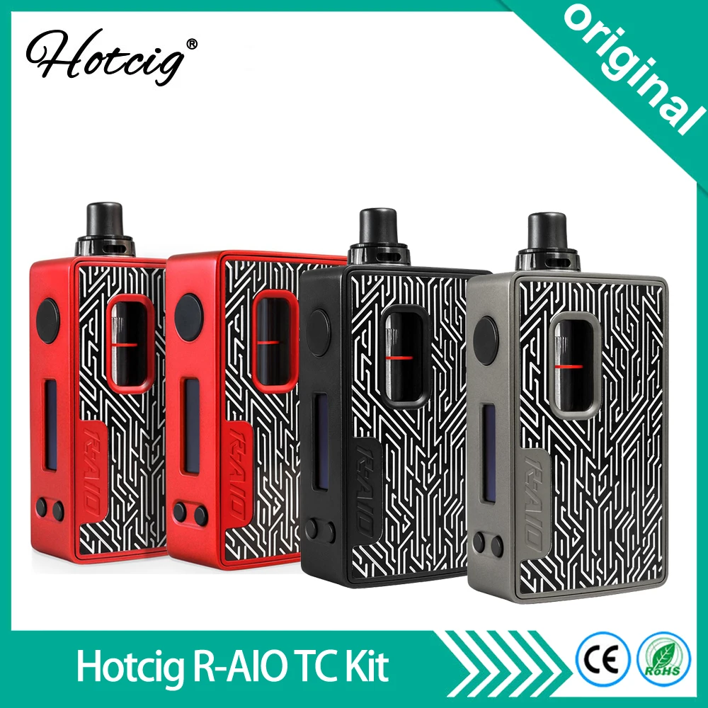 Оригинальный Hotcig R-AIO термоконтроль вэйпинга комплект с 2 мл картридж 0 9 дюйма