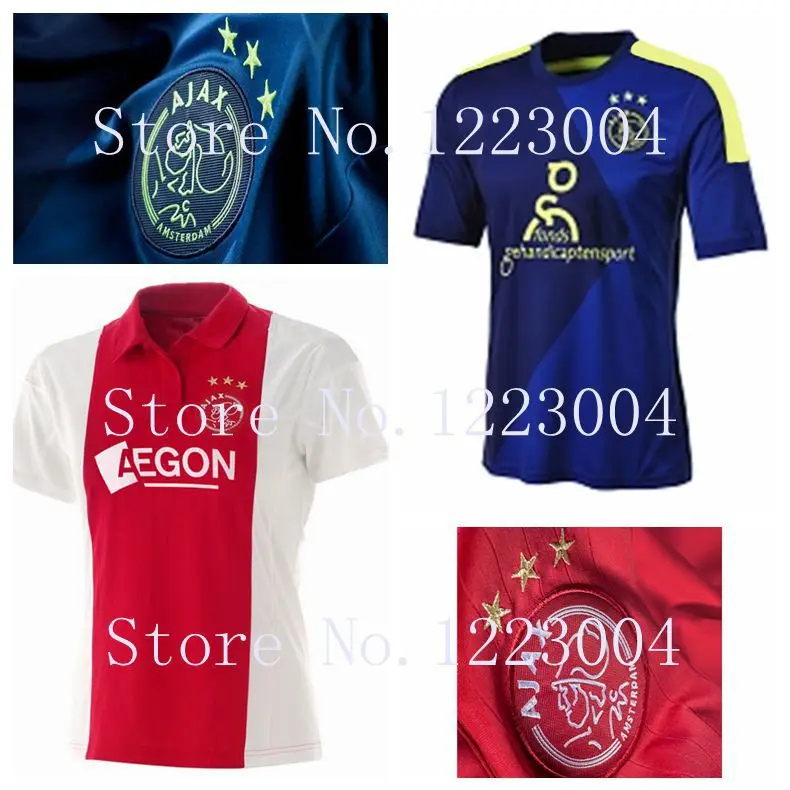ajax jersey 2014 15 home red white fans soccer Thailand Quality Football uniforms shirt | Спорт и развлечения