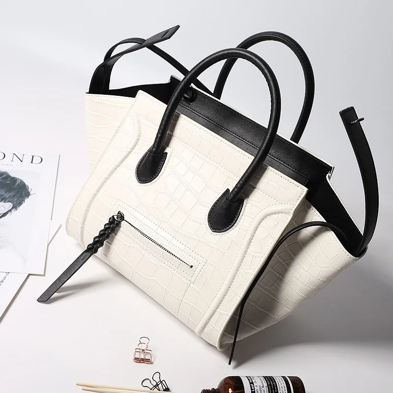 2019 пояса из натуральной кожи крокодил молния кисточкой сумки Crossbody Tote на плечо