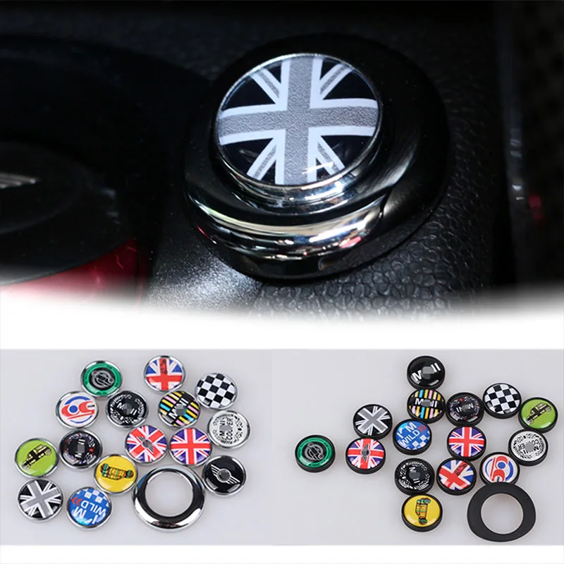 Двигатель один старт стоп крышка нажимной кнопки крышка украшения для 2nd Gen MINI Cooper one s coutryman R55 R56 R57 R58 R59 автомобиль-Стайлинг