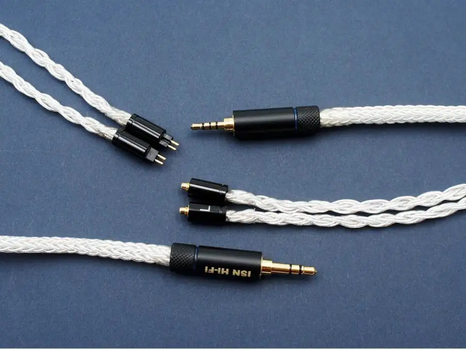 ISN Audio S16 16 Shares Серебристые HiFi наушники для меломанов кабель