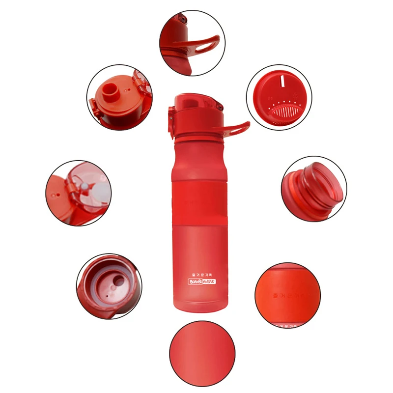 Красивая цветная пластиковая бутылка для воды без бисфенола А с замком модный