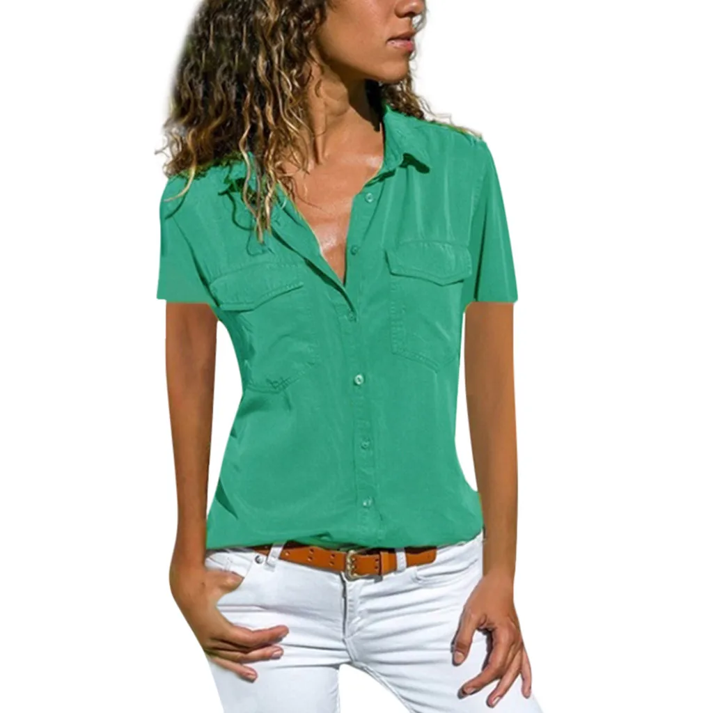 Женская футболка blusa летние топы размера плюс Однотонная с коротким рукавом