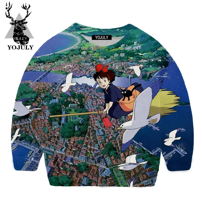 YOJULY Kiki служба доставки Harajuku 3D печать для мальчиков и девочек Подростковая