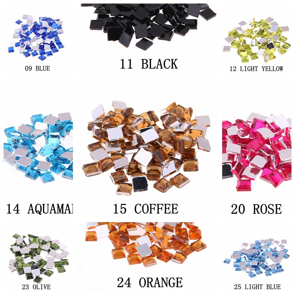 Стразы для ногтей с плоской задней поверхностью 2 мм 4 6 смешанные размеры г около