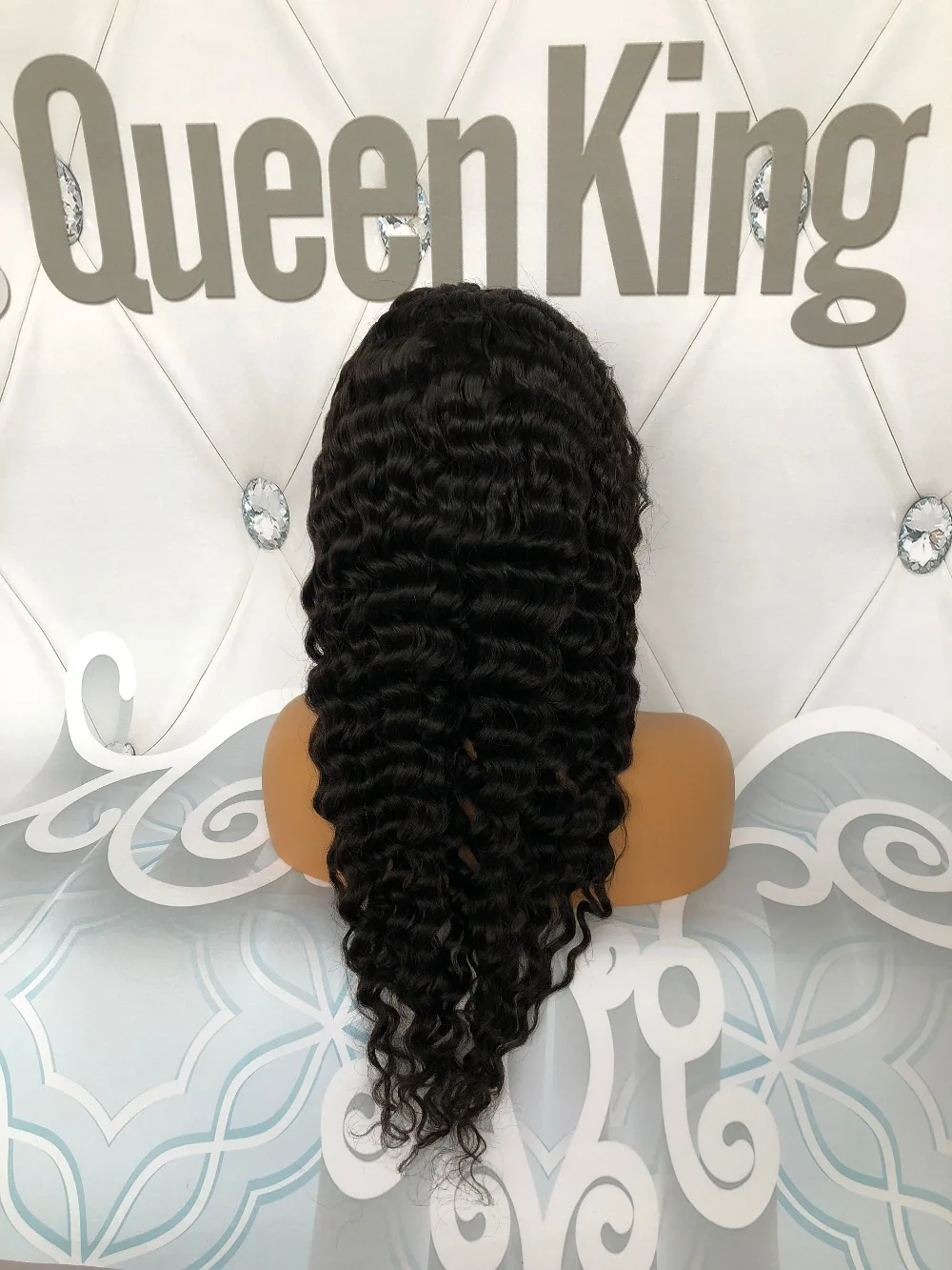QueenKing волосы 180% плотность полный парик шнурка натуральный цвет 100% бразильские