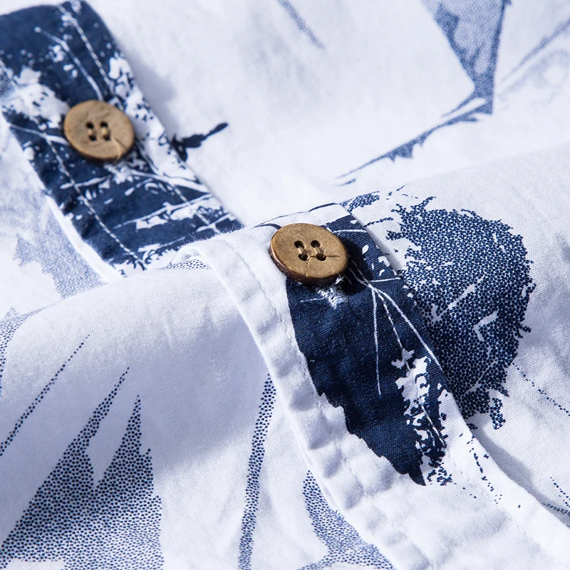 Летняя мужская рубашка camisa masculina пляжный топ с животными белые рубашки уличная