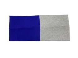 royal blue and grey P17169 Спринг ребристый плоский ободок для волос - Цвет: royal blue and grey