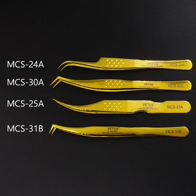 VETUS MCS серии щипцы для макияжа 3D объем ресниц Пинцет Нержавеющая сталь
