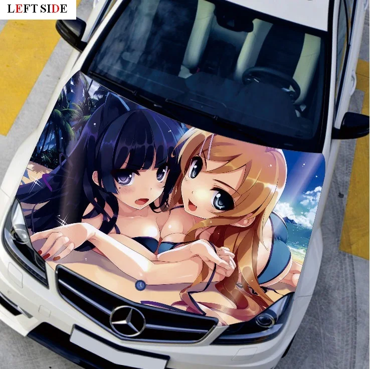 Забавные наклейки для автомобиля с левой стороны японское аниме сделай сам