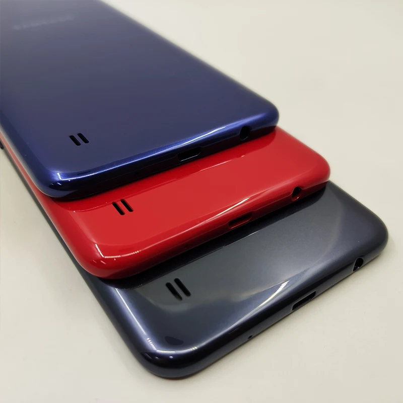 Для samsung Galaxy A10 A105 батарея задняя крышка чехол Корпус Крышка с ключ для боковой кнопки объектив камеры для Galaxy SM-A105F