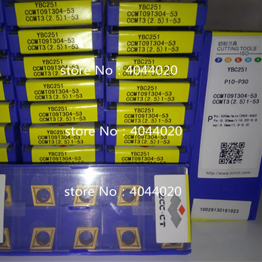 CCMT09T304-53 YBC251 CCMT3 (2 5) 1-53 80 градусов ромб Nc лезвие внутренний скучно отверстие P10-P30 10
