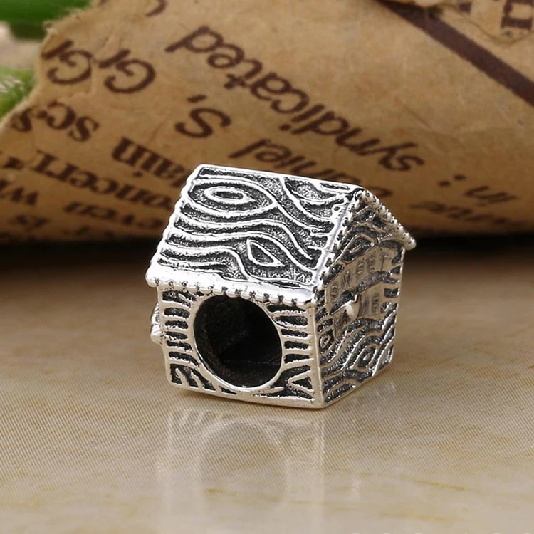 Подлинная ювелирные изделия винтажные Подвески из бисера Серебро 925 sweet home Весна