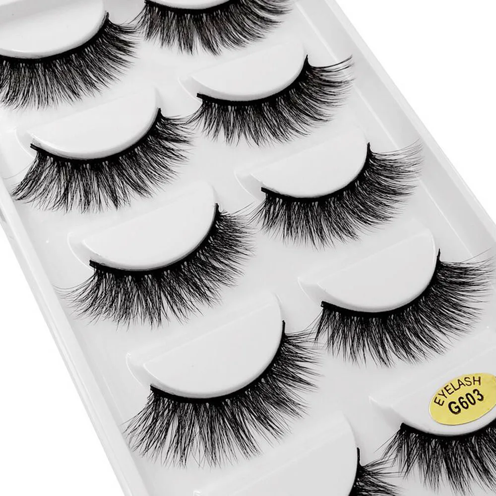 Dighealth 3D Mink Synthetic Hair False Eyelashes Natural/Thick/Winged Long Eye Lashes Wispy Makeup Beauty EyeLashs Extension | Красота и