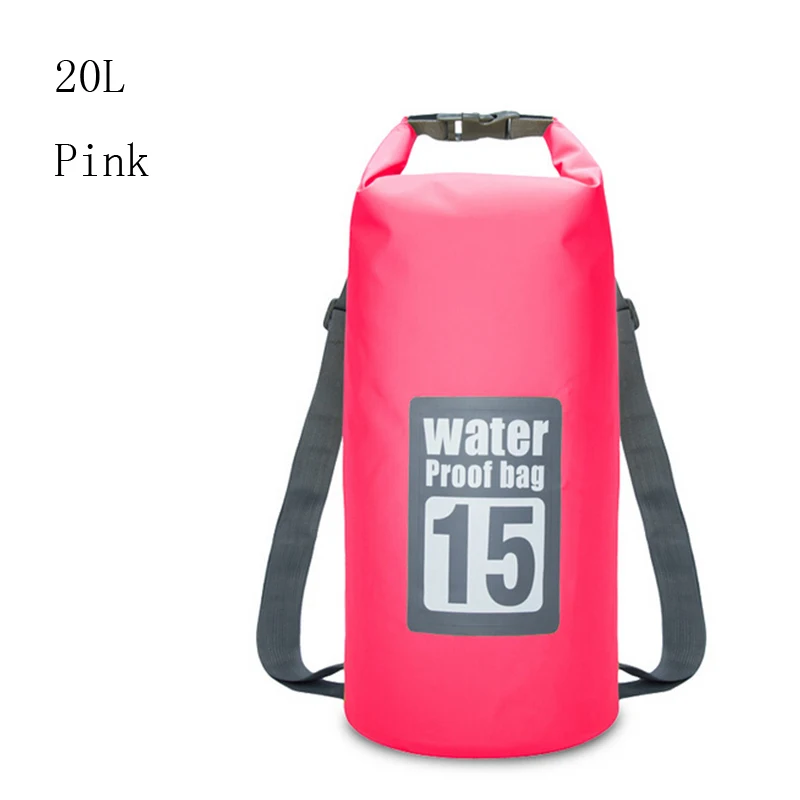 20L Pink Водонепроницаемый Фитнес Спорт бег рюкзак сумка для тренажерного зала фитнеса плавание хранения сухой мешок для каноэ-Рафтинг Спорт на открытом воздухе сумка 30 - Цвет: 20L Pink