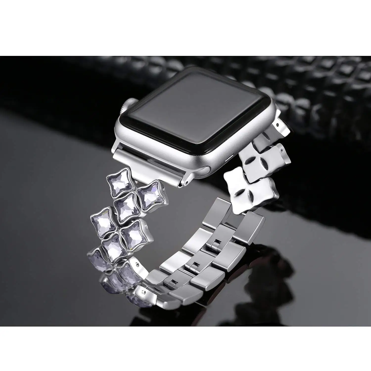Beiziye бриллиантовый ремешок из нержавеющей стали для Apple Watch 38 мм 42 мм браслет pulseira женский ремешок для iWatch 40 мм 44 мм серия 5 4 3 2