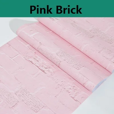 Pink 5 м самоклеющиеся виниловые наклейки для стен, ПВХ наклейки для стен, водонепроницаемые обои для гостиной, кухни, ванной комнаты - Цвет: Pink