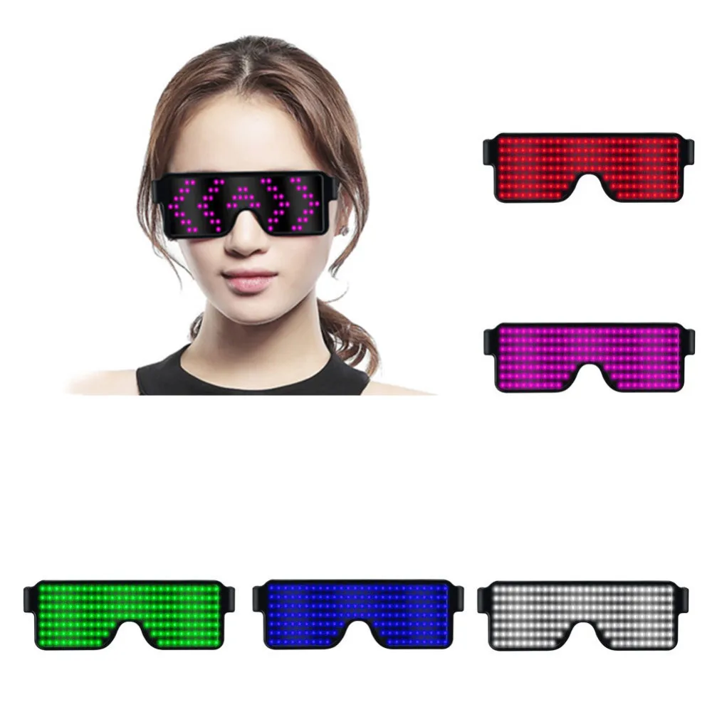 Новые 5 режимов быстрая вспышка Led вечерние очки USB зарядка светящиеся фестиваль