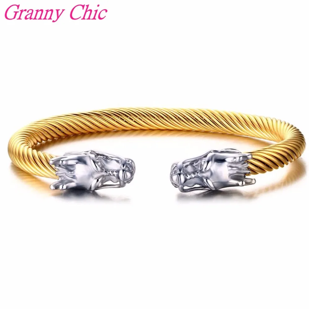 Браслеты манжеты Granny Chic для мужчин и женщин крутые ювелирные украшения из
