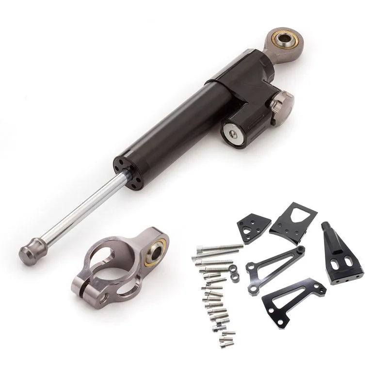 Motorcycle Aluminum Steering Stabilizer Damper Mounting Bracket For Kawasaki ER6N NINJA 400 2009-2011 2010 Complete Set | Автомобили и