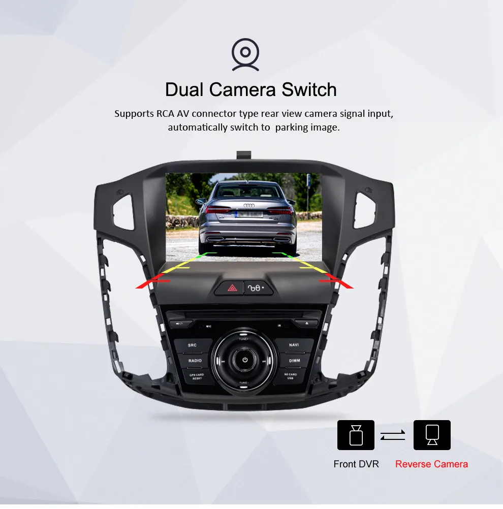 " ips 4G ram Android 9,0 автомобильный стерео dvd-плеер для Ford Focus 2012 2013 gps Navi Видео Радио wifi FM Bluetooth мультимедиа