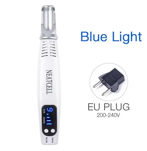Blue Light EU Plug Лазер для кожи Mini Picosecond лазерная ручка красный синий свет терапия тату шрам моль веснушки удаление пятновыводитель темных загрязнений прибор для ухода за кожей - Цвет: Blue Light EU Plug