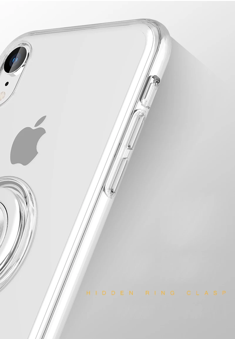 Чехол для iPhone X, роскошная Прозрачная мягкая силиконовая защита из ТПУ, кольцо для iPhone 11 Pro Max, чехол XR XS 6 6S 7 8 Plus, чехол
