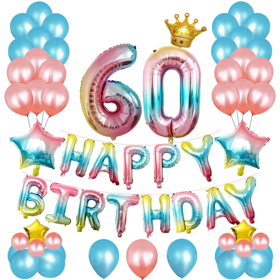 Tronzo 30th 50th 60th с днем рождения фотографический шар 32-дюймовая фольга радужная