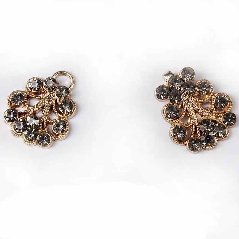 20 комплектов золотистых крючков удлинитель талии с серыми кристаллами|crystal rhinestone