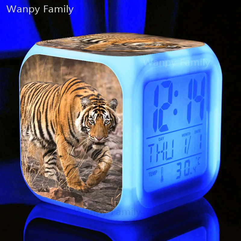 Будильник King of forest Tiger для детей многофункциональный цифровой будильник с