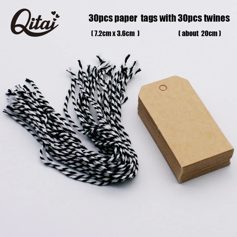 QITAI 50 шт./компл. DIY Бумага для рукоделия свадебные деревянные карты этикетки из