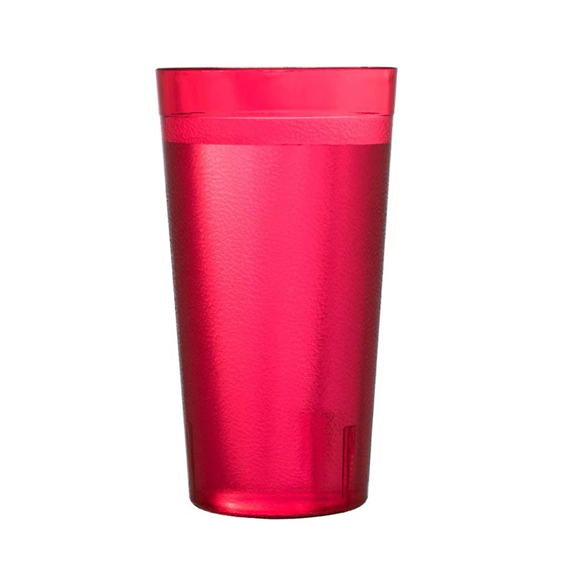 6 шт 16OZ Пластик Ресторан стакан ударопрочный стаканы для напитков Red прозрачности