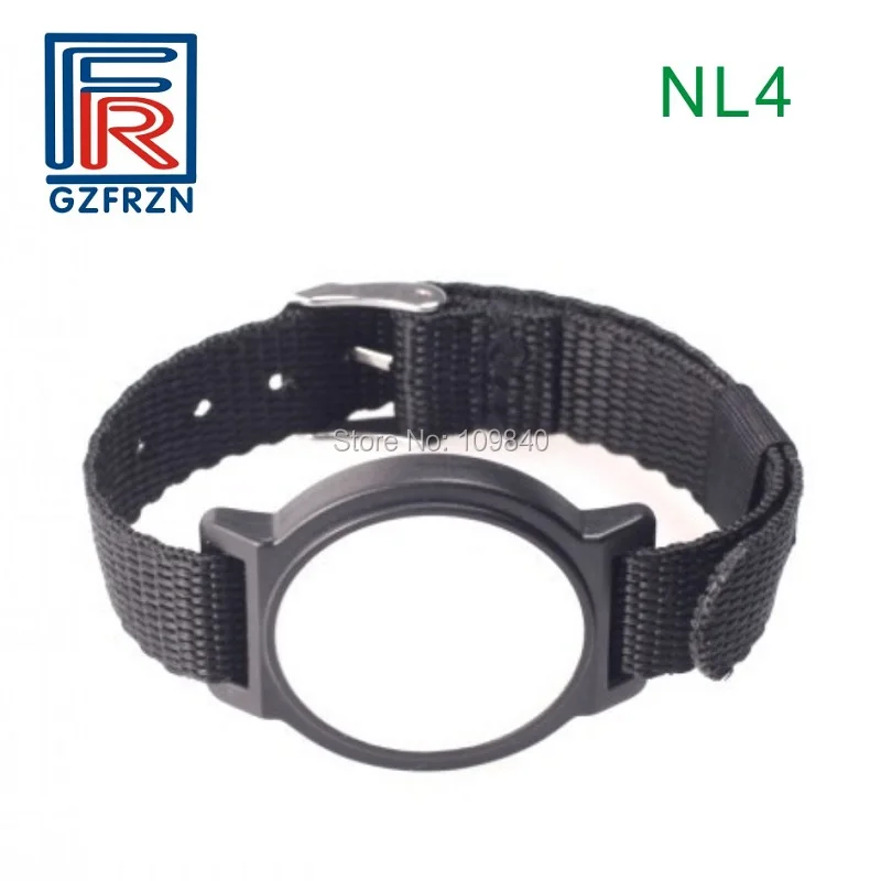 

1pcs Adjustable Nylon Woven Recycle UHF RFID Fabric Festival Event Wristband Card Tag for access control