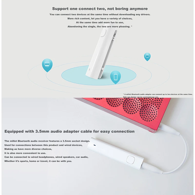 Xiaomi Bluetooth аудио приемник беспроводной адаптер Профессиональный усилитель чип 4 2