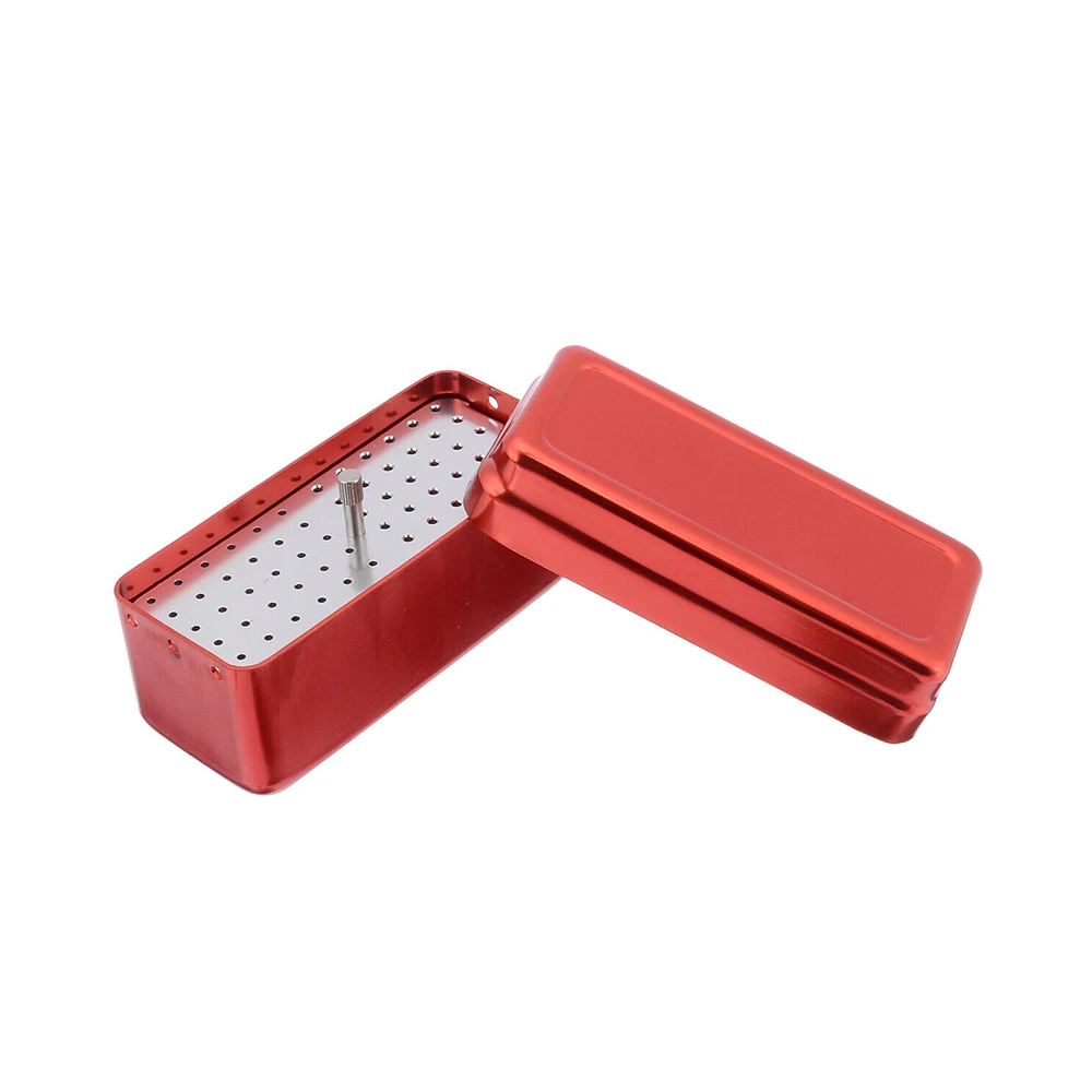 Best Selling 1pc Aluminum Dental Disinfection Box Autoclave Sterilizer Case 105 x 45 50mm 72 Holes For Burs | Красота и здоровье