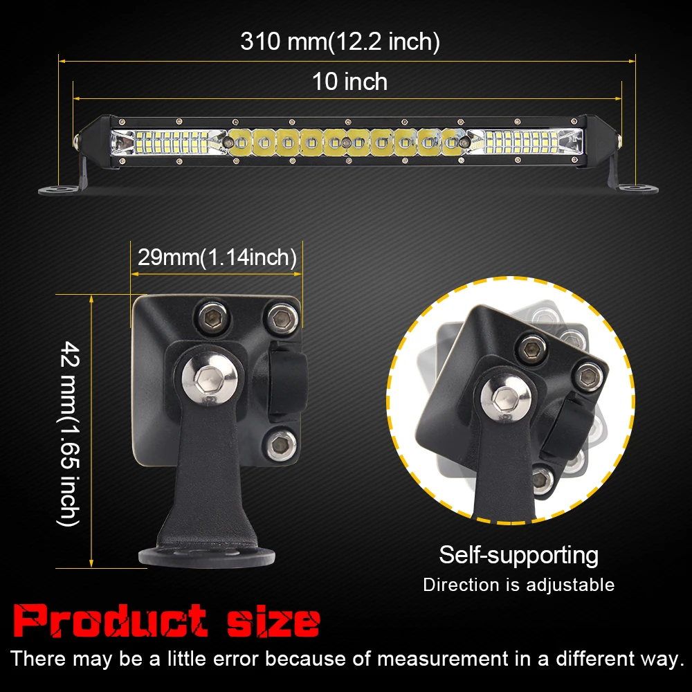 CO LIGHT Super Slim 10D 52 Вт Светодиодная панель для внедорожников 10 &quotкомбинированный луч