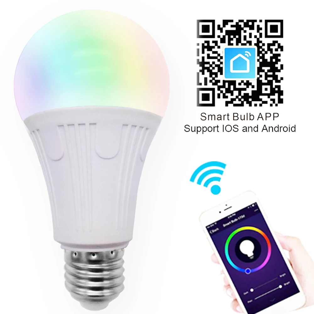 FCMILA Светодиодный прожектор с горячим E27/26 B22 wifi-патрон умный свет лампы RGBW Wake-Up
