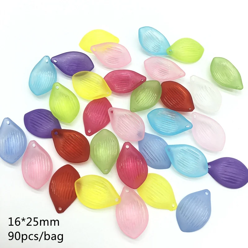 

Meideheng Acrylic Flowers Shape Translucent Dull Polish Lily Beads Fit Jewelry Handmade DIY Craft Accessories 16*25mm 90pcs/bag