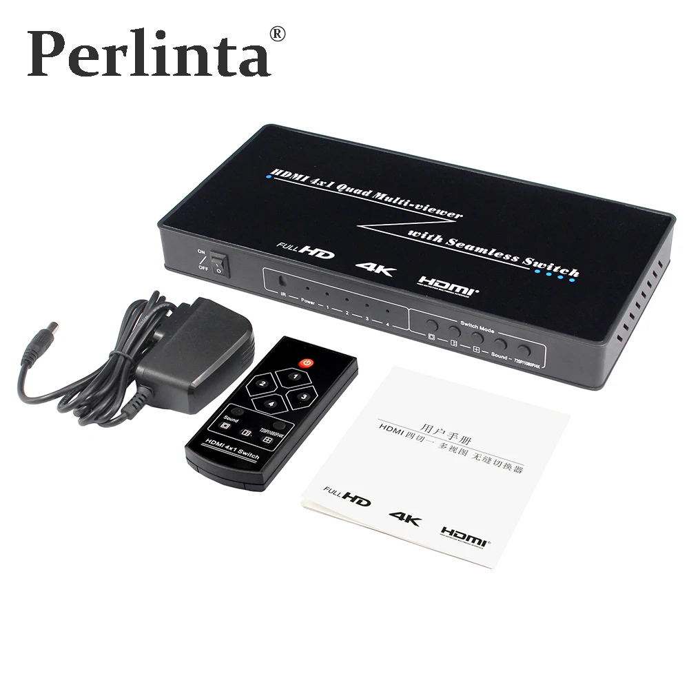 Perlinta Hdmi 4x1 Quad multi-зритель изготовленная на заказ Высокая талия 4 K Разрешение 30 Гц