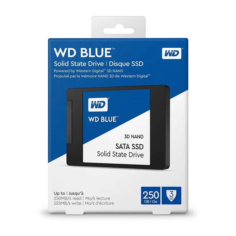 Внутренний твердотельный жесткий диск WD Blue 3D NAND для ПК SSD 250 ГБ SATA 3 0 6 1 5 дюймов 540