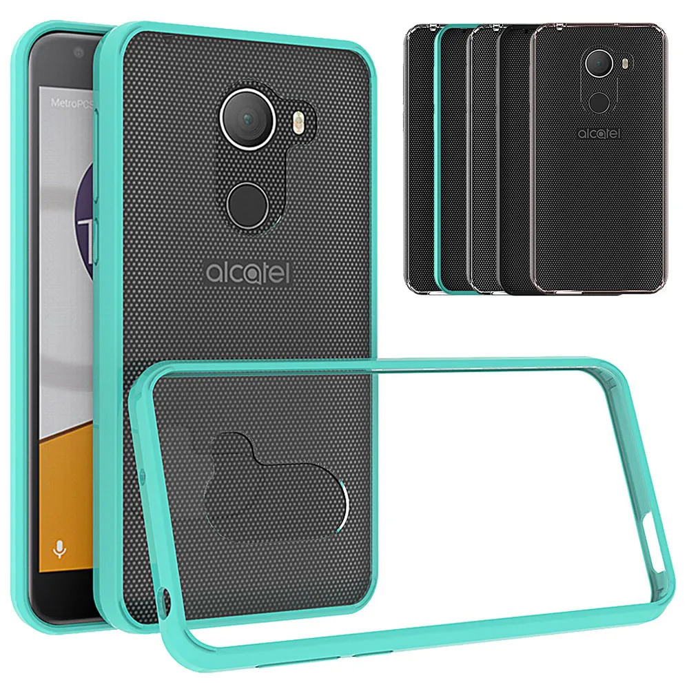 Ультра тонкий прозрачный ТПУ бампер &amp PC назад жесткий футляр Anti Scratch Cover для Alcatel