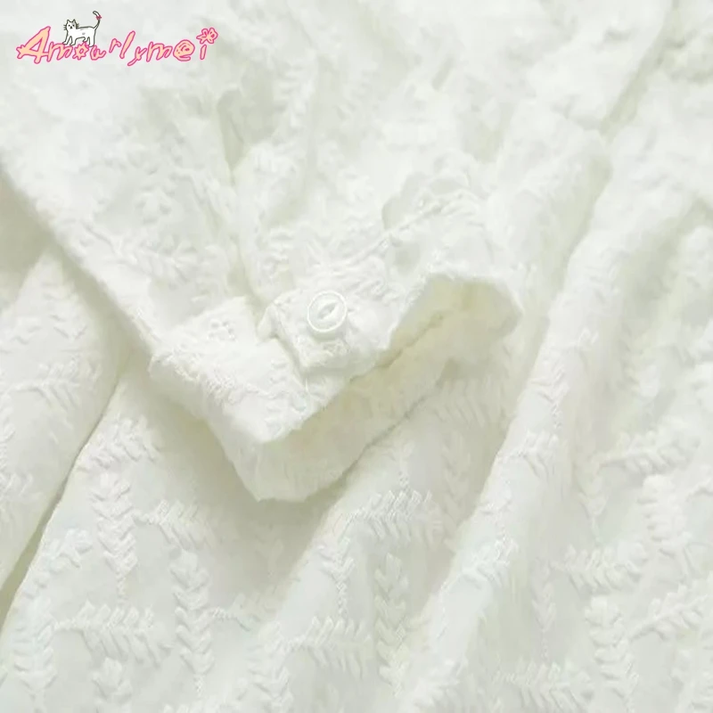 Женская кружевная блузка с длинными рукавами воротником стойкой и цветочной