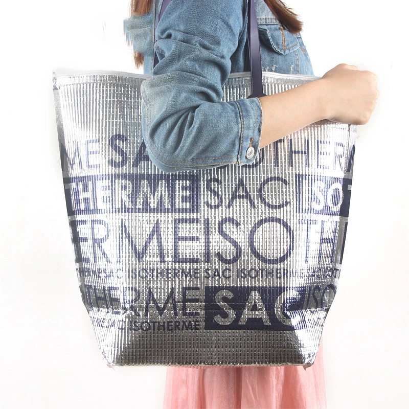 High quality big capacity thermal picnic cooler bag cool thermo shopping shoulder tote bags lunch food vehicle insulated ice | Багаж и