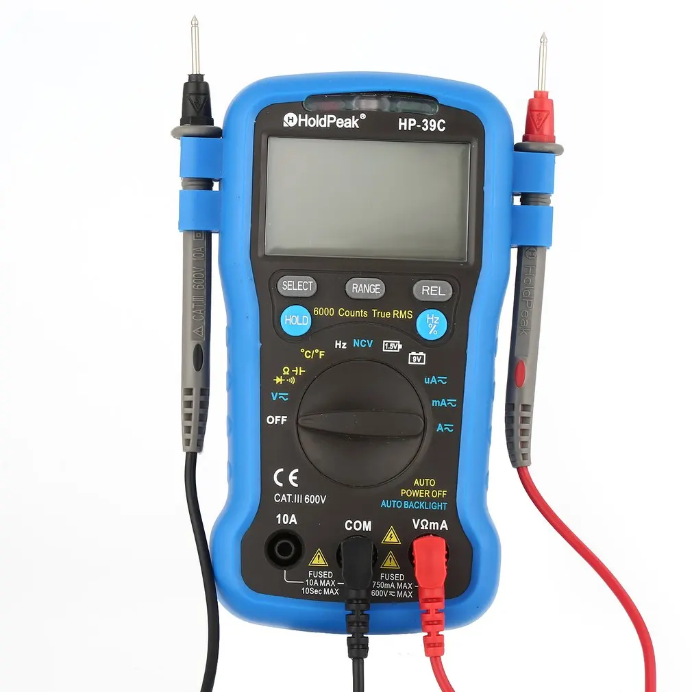 Holdпиковая HP-39C Цифровой мультиметр автоматический диапазон Тестер AC/AC 6000