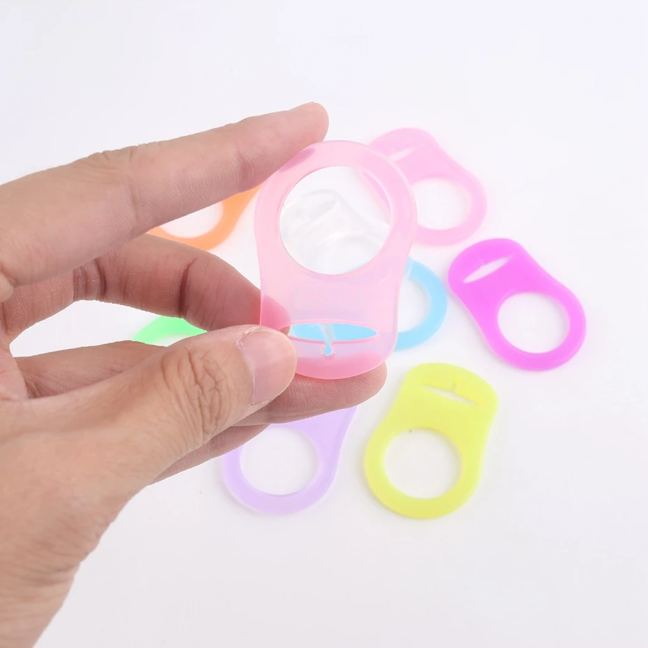 Let's Make 10PCS Food Grade Silicone Baby Pacifier Mam Dummy Chain Holder Clip Colorful BPA Free Nurse Teethers | Мать и ребенок
